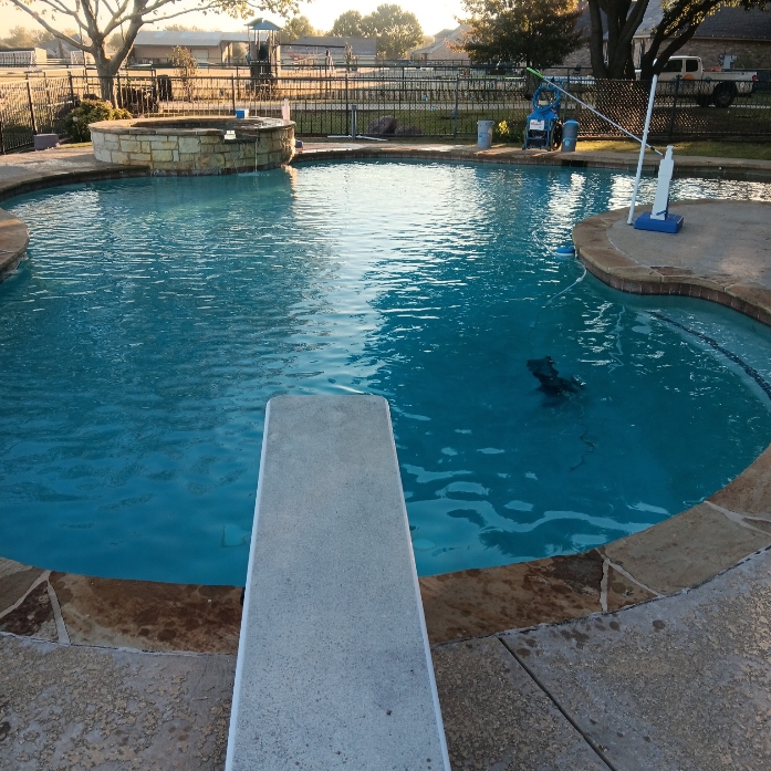 Skilled team delivering pool service services in Mansfield, TX, including chemical care and system inspections