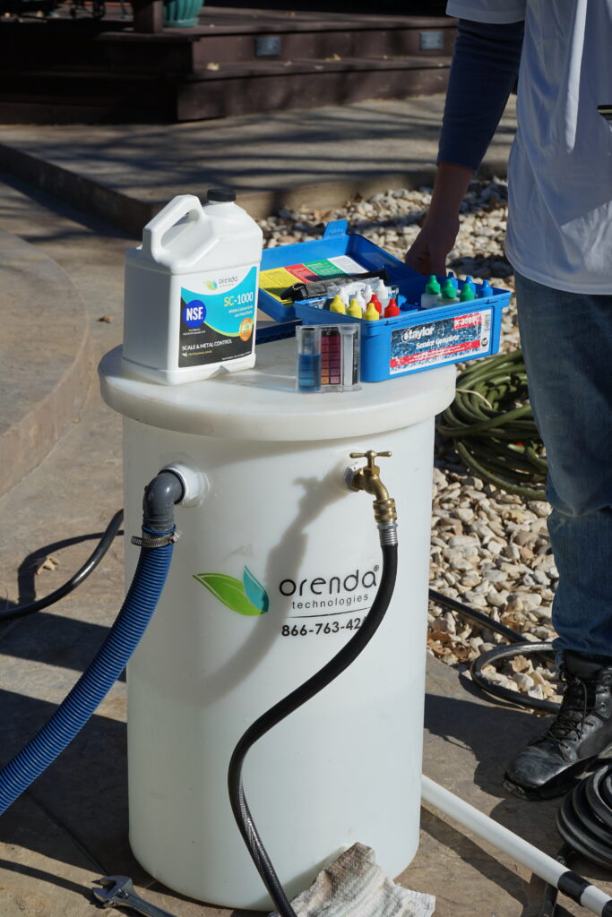 Skilled team delivering pool filter cleaning services in Mansfield, TX to help maintain clean, clear, and properly filtered pool water